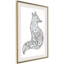 Arkiio Affisch Flower Fox [Poster] 40x60 Poster